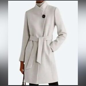 Mango Elegant Women's Gray Coat